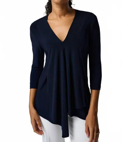Joseph Ribkoff Asymmetrical Top In Midnight In Blue