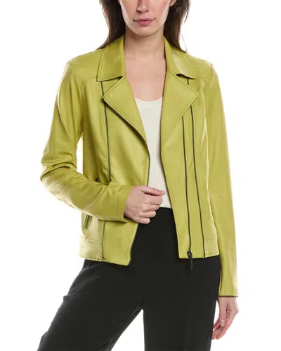 Joseph Ribkoff Asymmetrical Zip Jacket In Green