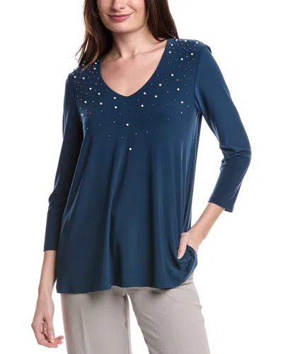 JOSEPH RIBKOFF BEADED CHEST BLOUSE