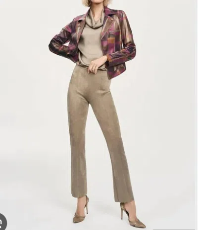 Joseph Ribkoff Beige Flared Pants In Java In Multi
