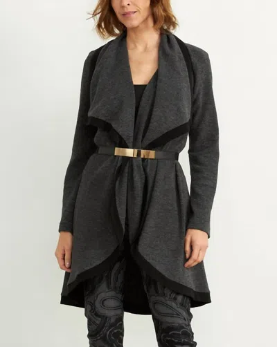 Joseph Ribkoff Belted Cover-up In Charcoal In Grey