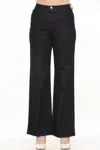 Joseph Ribkoff Belted High Rise Wide Leg Denim Jean In Indigo Blue In Blue