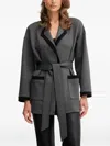 Joseph Ribkoff Belted Jacket In Multi