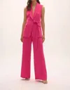 Joseph Ribkoff Belted Sleeveless Vest In Pink In Pink