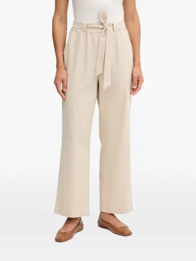Joseph Ribkoff Belted Straight-leg Trousers In Neutral