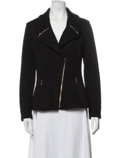 Pre-owned Joseph Ribkoff Biker Jacket In Black