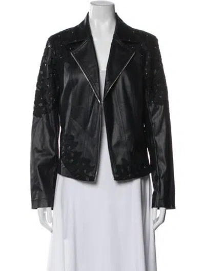 Pre-owned Joseph Ribkoff Biker Jacket W/ Tags In Black