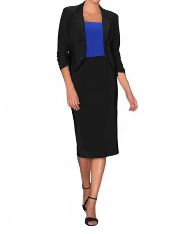 Joseph Ribkoff Black Mid Calf Skirt