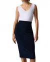 Joseph Ribkoff Silky Knit Pencil Skirt In Midnight In Blue