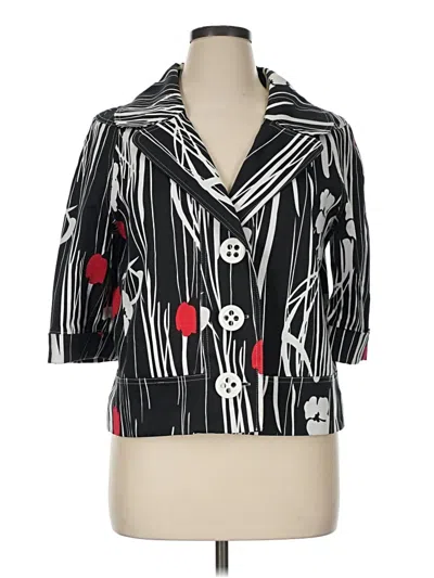 Pre-owned Joseph Ribkoff Blazer Jacket In Black