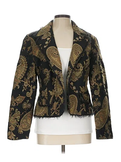 Pre-owned Joseph Ribkoff Blazer Jacket In Gold