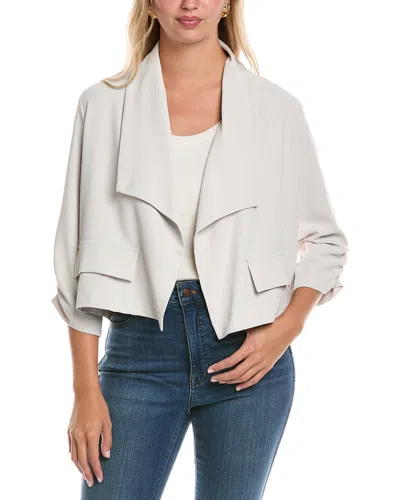 Joseph Ribkoff Gathered-sleeve Pocket Jacket In Neutral