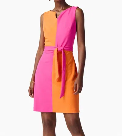 Joseph Ribkoff Block Patterned Dress In Multicolor