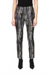 Joseph Ribkoff Bohemian Abstract Chino Pant In Grey Multi In Multi