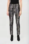 Joseph Ribkoff Bohemian Abstract Chino Pant In Grey Multi In Multi