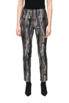 Joseph Ribkoff Bohemian Abstract Chino Pant In Grey Multi In Multi