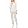 Joseph Ribkoff Bohemian Houndstooth High-rise Trousers In Beige In Neutral