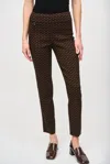 Joseph Ribkoff Bohemian Retro Slim-fit Trousers Style In Black & Copper