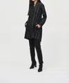Joseph Ribkoff Bohemian Windowpane Blend Coat In Black/white In Black