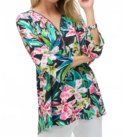 Joseph Ribkoff Women's Silky Knit Tropical Tunic Top In Multi