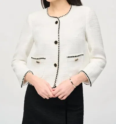 Joseph Ribkoff Boucle Jacket In Winter White