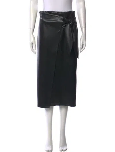 Pre-owned Joseph Ribkoff Bow Accents Midi Length Skirt W/ Tags In Black