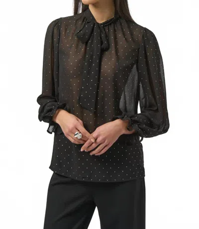 Joseph Ribkoff Bow Blouse In Black