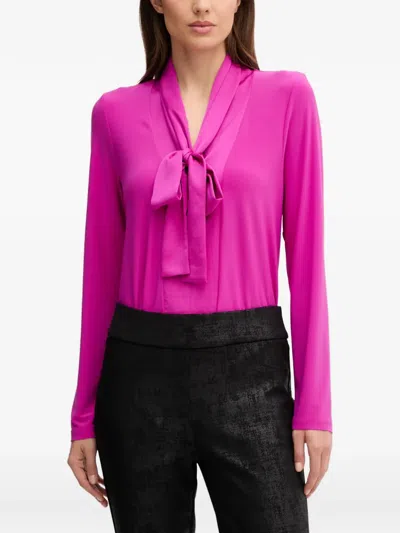Joseph Ribkoff Bow Blouse In Pink
