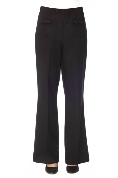 Joseph Ribkoff Bow Pockets Pull On Flared Pants In Black