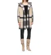 Joseph Ribkoff Brushed Jacquard Sweater Cover Up In Black/oatmeal In Multi