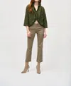 Joseph Ribkoff Bubble Textured Open Front Cropped Jacket In Iguana