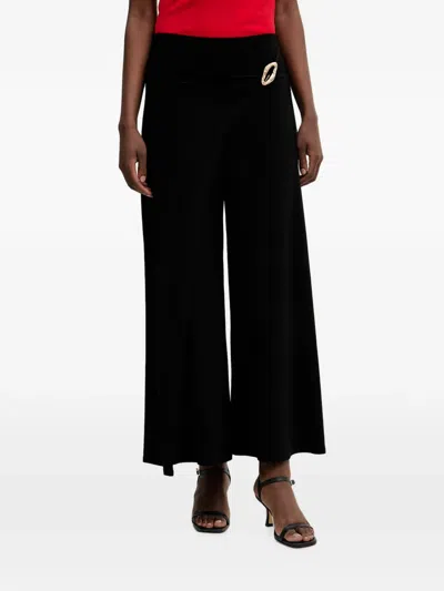 Joseph Ribkoff Buckle-detail Cropped Trousers In Black