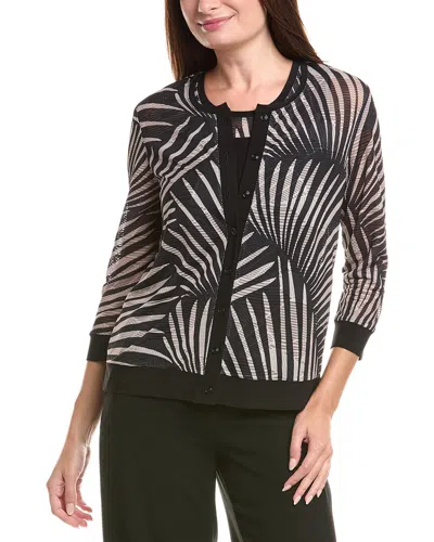 Joseph Ribkoff Burnout Blouse In Black
