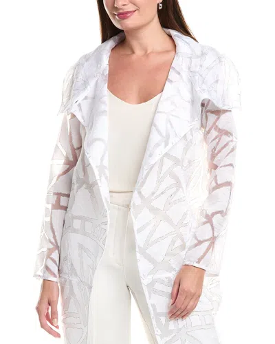 Joseph Ribkoff Burnout Wrap Topper In White
