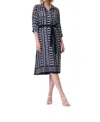 Joseph Ribkoff Button Front Midi Dress In Navy In Blue