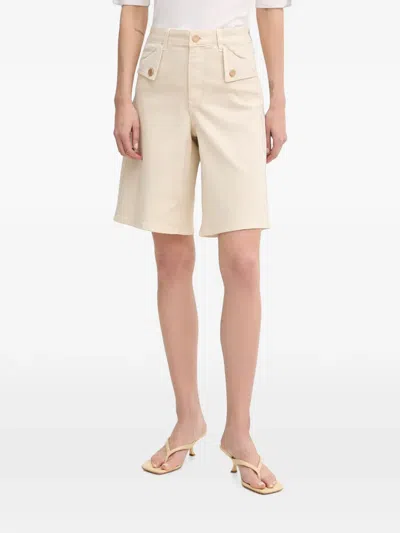 Joseph Ribkoff Button-detail Pocket-patch Shorts In Neutral