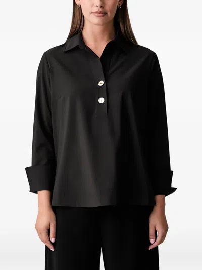 Joseph Ribkoff Button-down Collar Blouse In Black