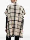 Joseph Ribkoff Buttoned Check Coat In Black