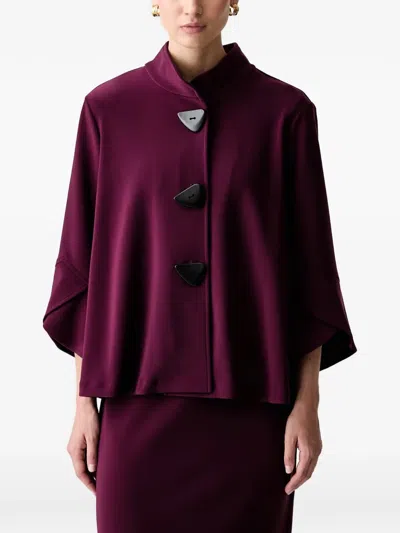 Joseph Ribkoff Button-up Flared Jacket In Purple