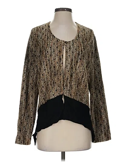 Pre-owned Joseph Ribkoff Cardigan Sweater In Gold