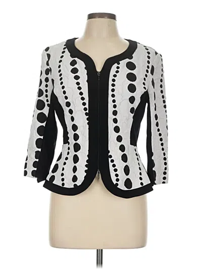 Pre-owned Joseph Ribkoff Cardigan Sweater In White