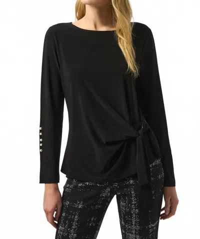 Joseph Ribkoff Casual Crew Neck Shirt In Black