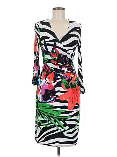 Pre-owned Joseph Ribkoff Casual Dress In White