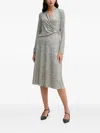 Joseph Ribkoff Chain-detail Midi Dress In Gray