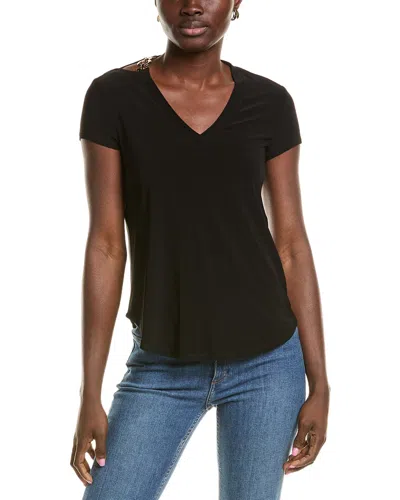Joseph Ribkoff Chain Detail Top In Black