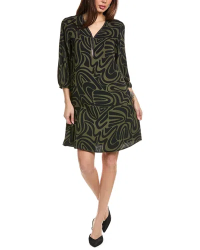 Joseph Ribkoff Chain Neckline Shift Dress In Green