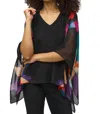 Joseph Ribkoff Chiffon Abstract Poncho Top In Multi