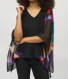 Joseph Ribkoff Chiffon Abstract Poncho Top
