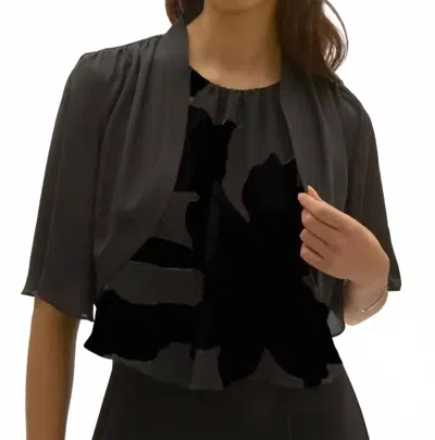 Joseph Ribkoff Chiffon Bolero Cardigan In Black