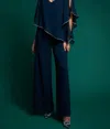 Joseph Ribkoff Chiffon Diamante Trim Tunic In 3920 - Nightfall In Blue